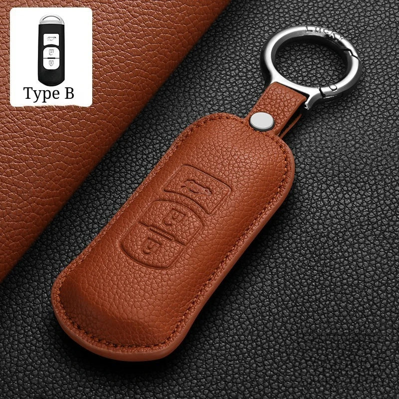 Car Key Fob Cover for Mazda 3 Axela CX-5 Mazda 6 Atenza Luxury Key Case Shell with Keychain CM World