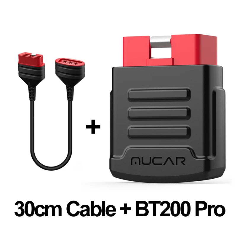 MUCAR BT200 / BT200 Pro OBD2 Scanner Auto Full System Diagnostic Lifetime Free Oil SAS Reset Free 1 Year Car Diagnosis Tools CM World