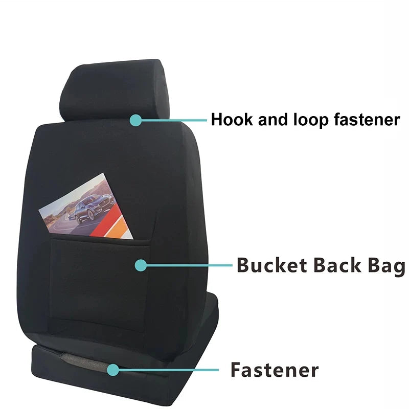 AUTOKING 4pcs/9pcs  Universal Polyester Car Seat Cover Set Car Accessories Interior Fit For Most Car, Truck, SUV, or Van CM World