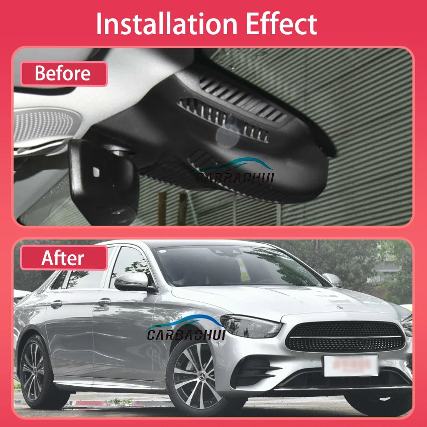 Dash Cam for Mercedes Benz E Class W213 S213 C238 Facelift 2020~2023, 4K Car DVR Video Recorder Control by APP, Dashcam 2160P