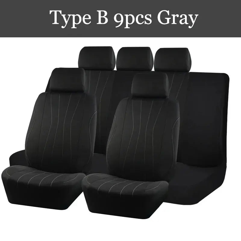 AUTOKING 4pcs/9pcs  Universal Polyester Car Seat Cover Set Car Accessories Interior Fit For Most Car, Truck, SUV, or Van CM World