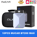 MUCAR BT200 MAX AI Diagnostic Tools CANFD ELM327 Prototol Full System OBD2 Scanner 15 Resets Lifetime Free Update VS BT200 PRO Car Mobile World