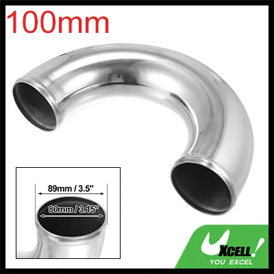 Uxcell Bend Elbow Tube Aluminum Alloy Car Univesral 25/38/45/51/63/76/89/102mm OD 100mm Length 90/180 Ddgree Air Intake Tube CM World