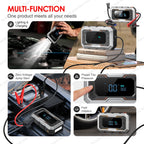 2026 Newest Portable Car Jump Starter 6000A, 153PSI Tire Inflator for 12L Petrol & Diesel Engines, With EVA Storage Case