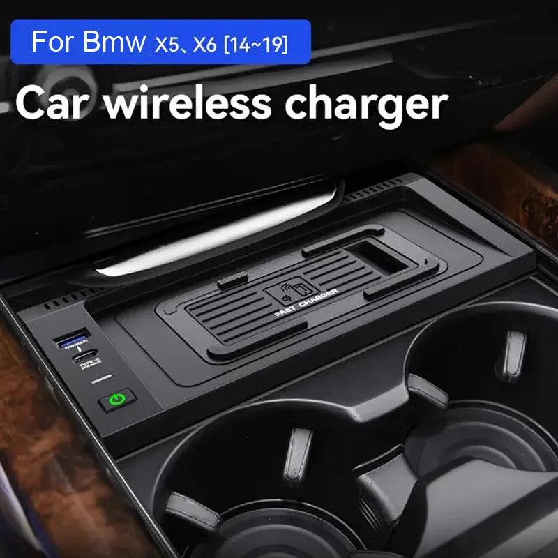 For BMW X5 F15 X6 F16 2014 2015 2016 2017 2018 15W Car wireless charger fast phone charger CM World