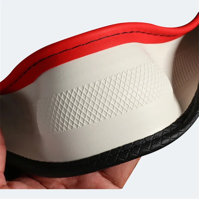 Universal Car Steering Wheel Cover For 37-38cm Steer Wheel Faux Leather Breathable Car Wheel Cover Interior Auto Accessories