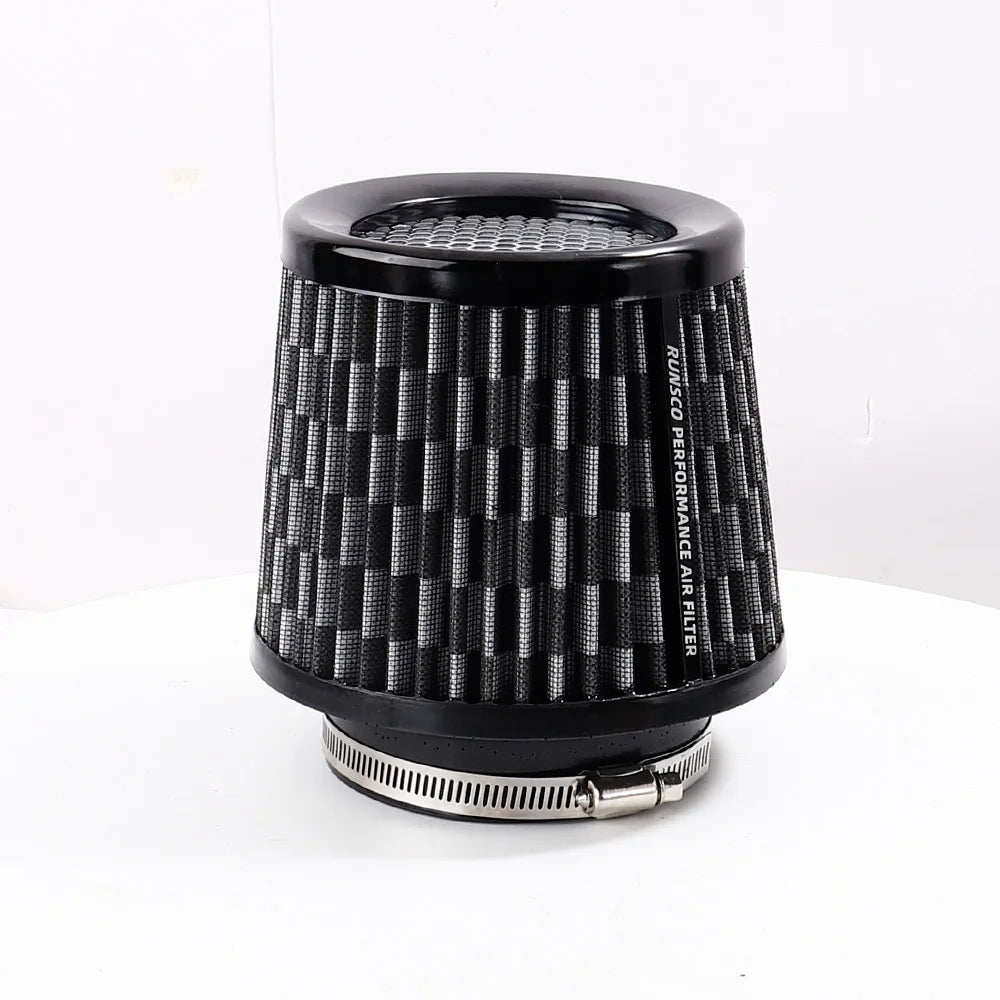76MM 89MM 101MM High Flow Cold Cone Air Intake Filter 2.5inch 3inch 3.5inch Universal Car Air Filter Modification for Race Car CM World