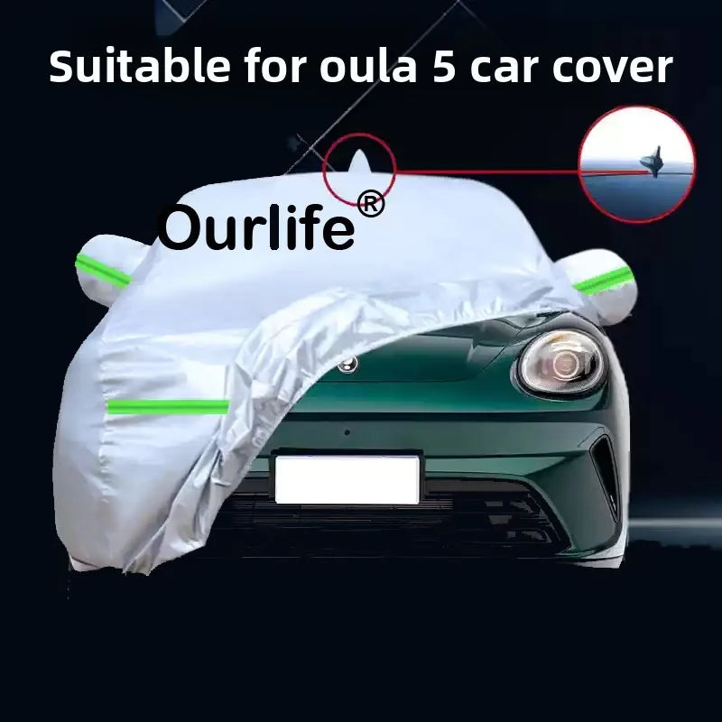 For Gwm Ora 5 2026 2027 Car Covers Outdoor Sun Anti UV Rain Snow Dust Protection Oxford Cloth Accessories Car Mobile World