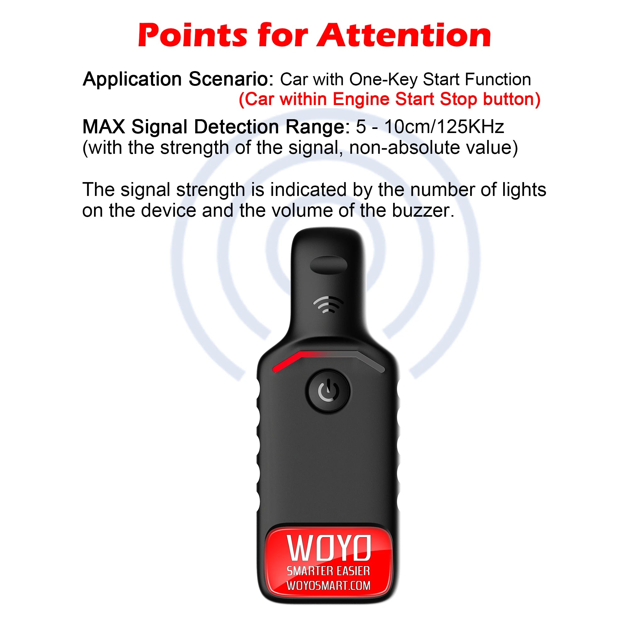 WOYO PL011 PKE LF Locator Transponder Key Coil Detector ,Test Automotive Keyless Entry Low Frequency Antenna Inspection Tool CM World