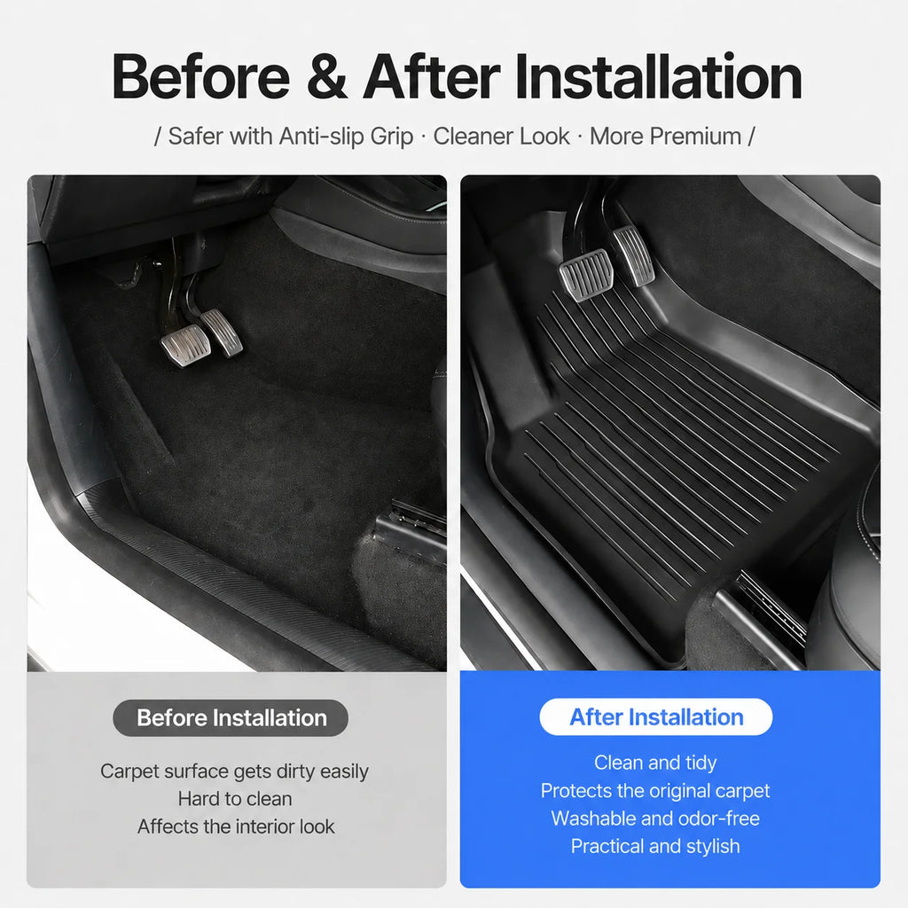 RHD Car Floor Mats For Tesla Model YL Launch2026 Luggage Mat Set Four Seasons Waterproof Anti-slip Trunk Mat Model YL Floor Mats