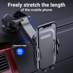 Car Phone Holder Mount Air Vent Phone Stand 2‑in‑1 Suction Cup Dashboard & Air Vent Car Phone Mount Telescopic Smartphone Holder