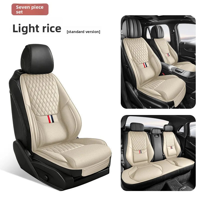 Universal Ergonomic Car Seat Cover Built-in 6cm Lumbar Support and Leg Bolster Breathable SUV Sedan Cushion Car Seat Protection