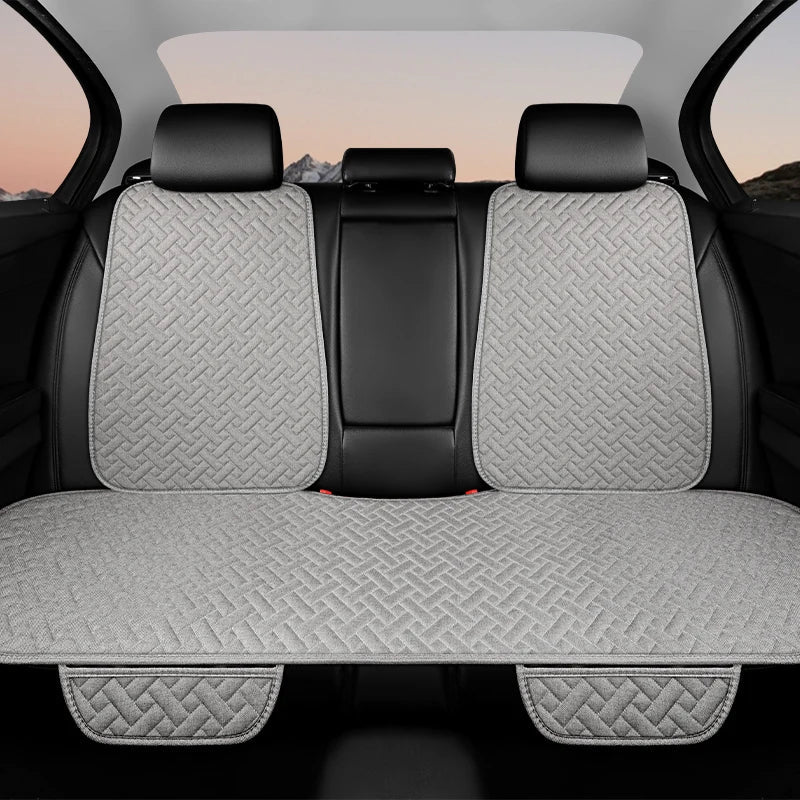 Car seat cushion, all season universal linen, driver's seat cover, small waist, single piece three piece set, half pack CM World