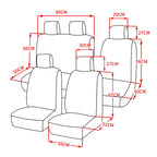 Universal Seats Covers High Quality Covers Car Interior Suitable for Two Rows of Seats (Double Front Seats and 2+1 Seats)