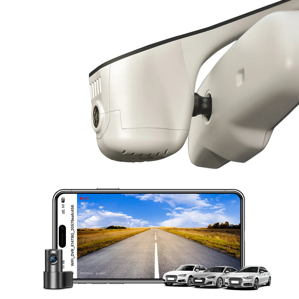 Dash Cam 4K For Audi A3 A4 A5 A6 A7 A8 Q3 Q5 Q7 B4 B5 B6 B7 B8 B9 8V C5 C6 C7 8P 8V (Model B/C) GPS WiFi & APP Dash Car Camera Car Mobile World