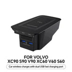 Car wireless charger phone charger charging holder for Volvo XC90 S90 V90 XC60 S60 V60 C60 2018-2021 accessories CM World