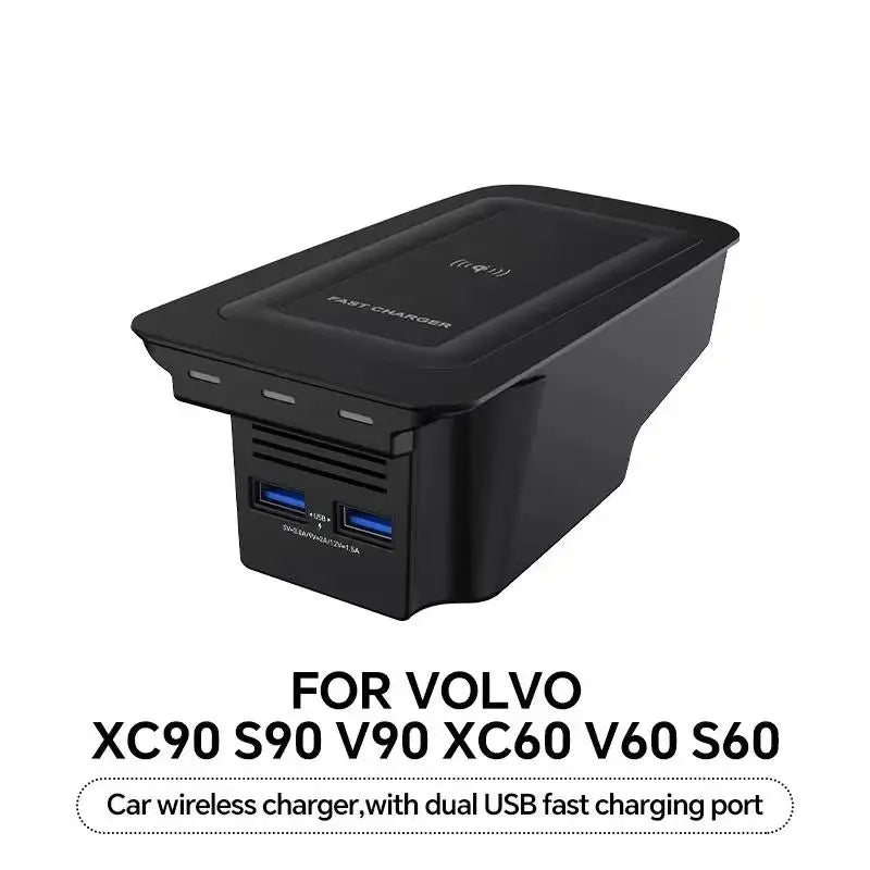 Car wireless charger phone charger charging holder for Volvo XC90 S90 V90 XC60 S60 V60 C60 2018-2021 accessories CM World