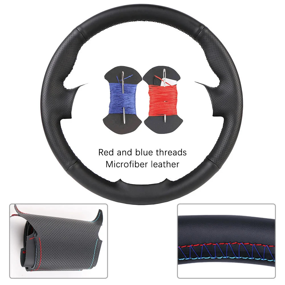 OEM Style For Suzuki Grand Vitara 2007 2008 2009 2010 2011 - 2013 Microfiber Leather Car Steering Wheel Cover Auto Accessories CM World