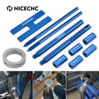 NICECNC Motorcycle Double Ended Fork Cartridge Damper Rod Holding Plate Tool for 13.3/14.3mm Cartridge Rod for KTM Honda Yamaha CM World