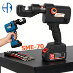 Protable Hydraulic Electric Crimping Tool with 8 Dies Rechargeable Lithium Battery Crimping Pliers 4-70mm² Electric Crimp Plier CM World