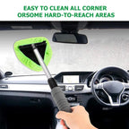 Telescopic Car Window Windshield Cleaning Brush Set Microfiber Window Glass Cleaner Car Window Cleaner Scraping Mist Eliminator