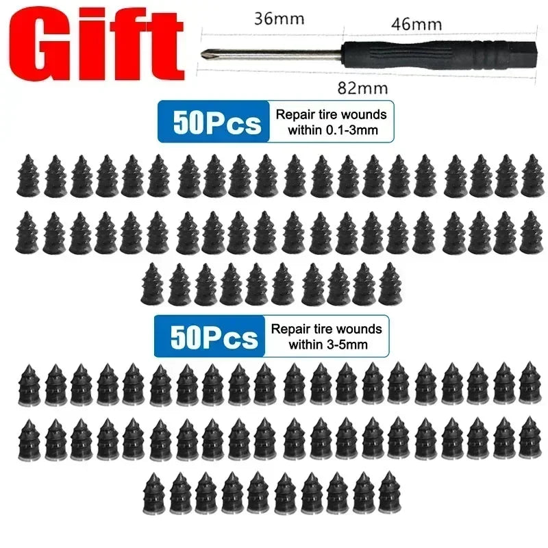 Practical Vacuum Tire Puncture Repair Kit Universal Nail Screw Rubber Metal Tool Car Patch Auto Repair Accessories