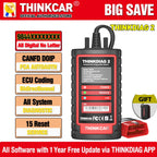 ThinkDiag 2 ALL software 1 Year Free Update Auto Diagnostic tool support CAN FD ECU Coding Bidirectionnal 16 reset OBD2 Scanner Car Mobile World