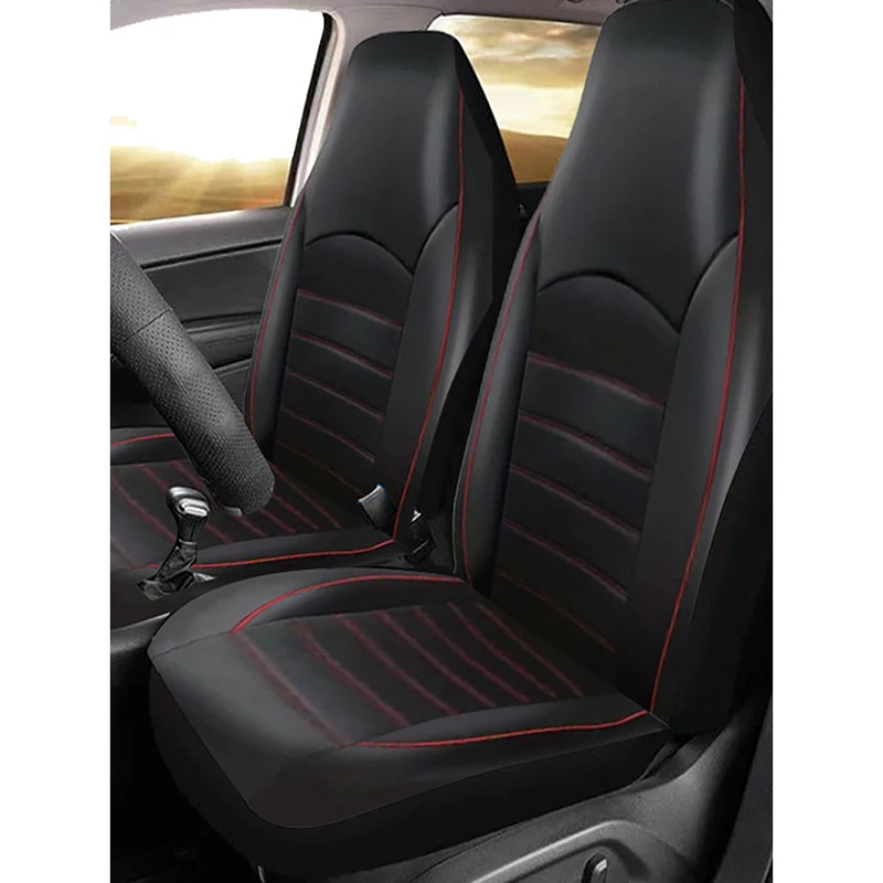 PU Leather Car Seat Covers For Front Seats Car Interior Accessories All-season Auto Seat Covers Fit for Most Cars Universal CM World