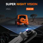 WOLFBOX M40 Dash Cam 4K+1080P With Voice Control ADAS Built in 5GHZ WI-FI and GPS Video Recorder Front and Rear Dash Camera Car Mobile World