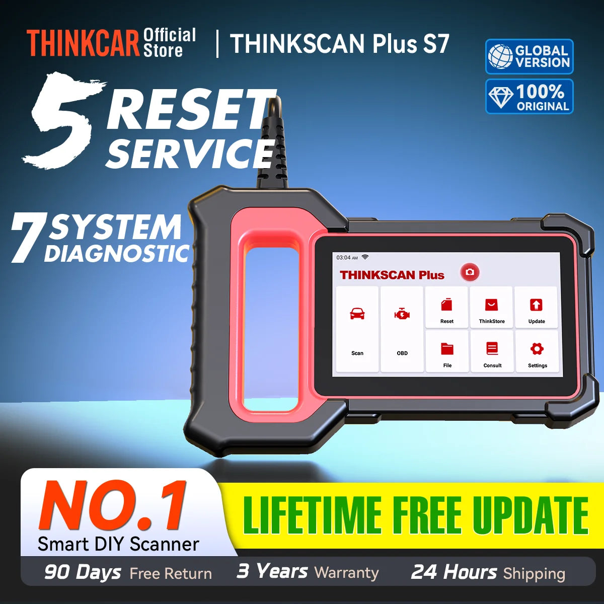 THINKCAR Thinkscan Plus S7 S6 S4 Obd2 Scanner Car Diagnostic Tools Automotivo Scanner Auto Diagnosis Tool Code Reader 28 Resets Car Mobile World