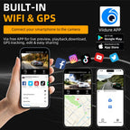 E-ACE Dashcam 4 Channel UHD 4K Car Dvr Built-in GPS WIFI Module Infrared Night Vision Front Left Right Rear Lens Black Box ﻿ Car Mobile World