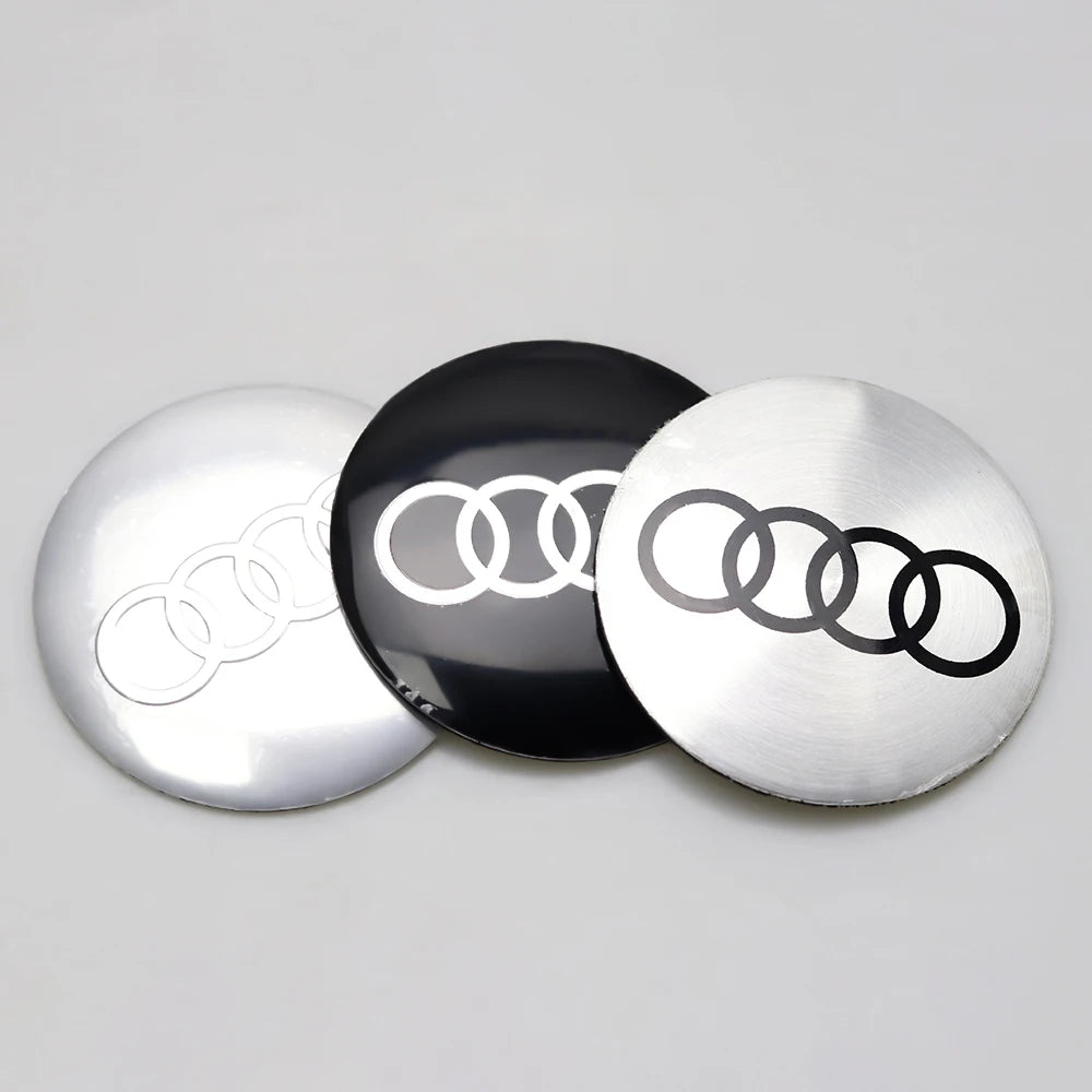 4pcs 56/60/63/65/68mm Wheel Hub Caps Sticker for Audi Sline A1 A2 A3 A4 A4L P 8V 8L RS RS3 RS4 RS5 RS6 S1 S2 S3 S4 S5 S6 S7 S8