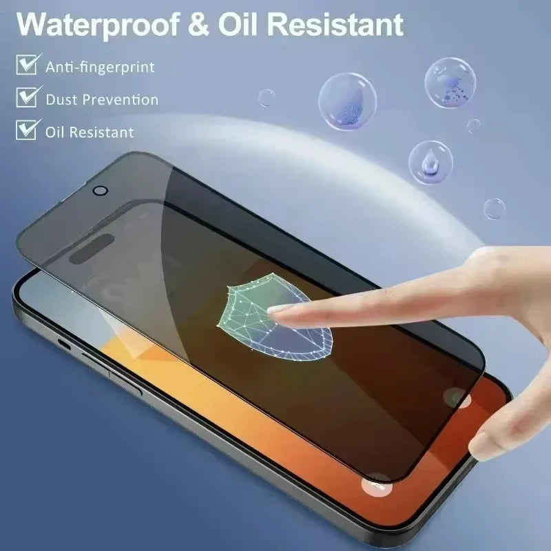 1-2Pcs 360 Privacy Screen Protector For iPhone 18 17 16E 15 14 Pro Max 13 12 11 XS Max XR AntiSpy Tempere Glass AntiPeeding Film