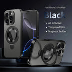 Original Farve Bagplade Mobiletui Til iPhone 17/14/15/16 Pro Max Magnetsuge Holder Metalramme All-Inclusive Spejlbeskyttelse Etu