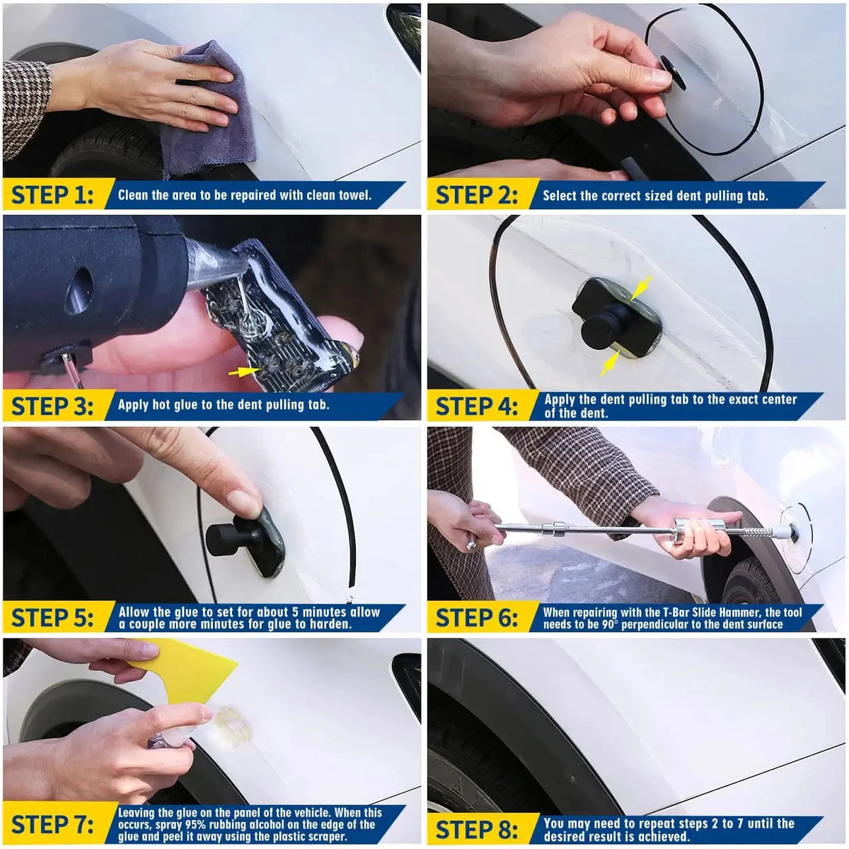 Super PDR Car Repair Tool Body Repair Tool Remove Dents Puller Repair Car For Dents Kit Inspection Products Diagnostic Tools