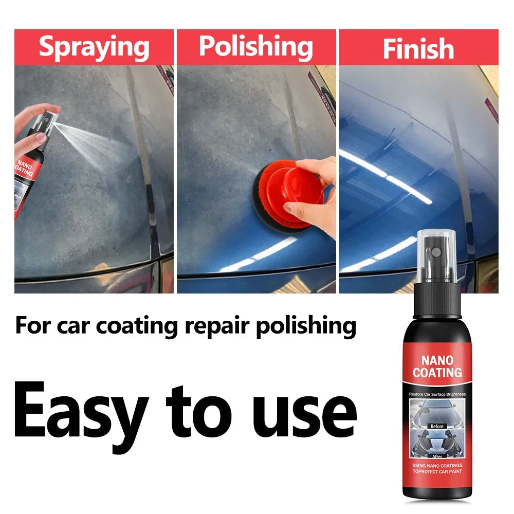 Car Nano Ceramic Coating Kit - Universal Professional Car Beauty, High Gloss Car Paint Repair Protection, Long-Lasting Gloss CM World