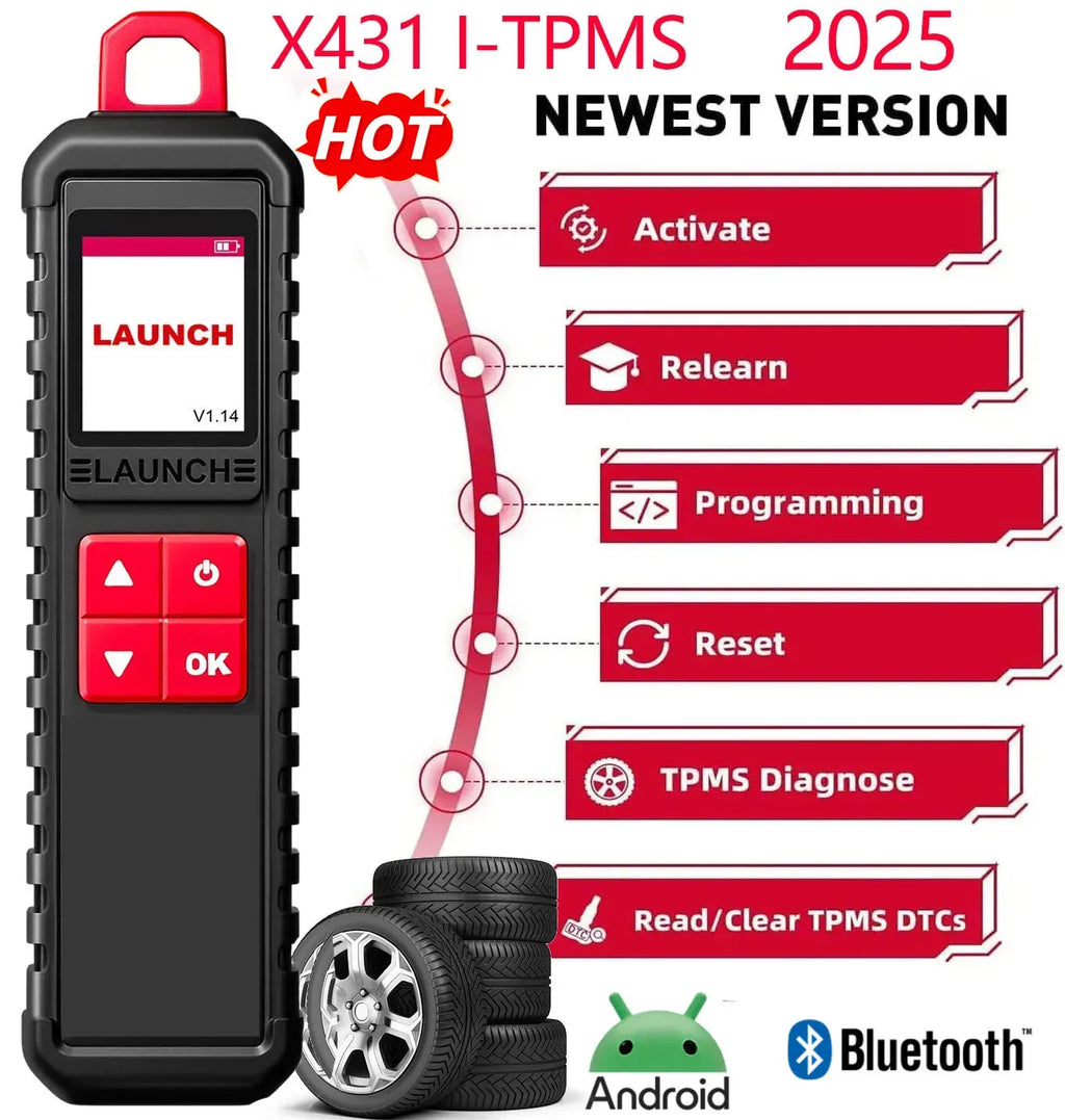 LAUNCH X431 I-TPMS TSGUN Car Tire Pressure Detector Diagnostic Tool With 433/315MHZ RF Sensor for X431 V/V+/ PRO3/ PRO3S /PAD V CM World