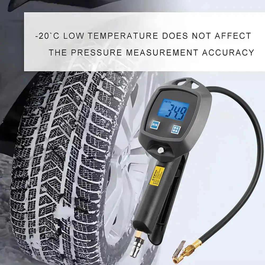 High-Precision Led Digital Display Tire Inflation Meter Kit Digital Display Tire Pressure Gauge Universal Car Tire Manometror CM World