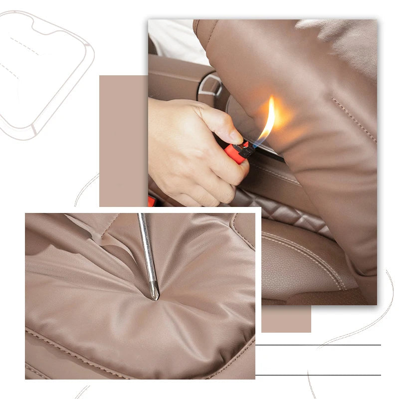 Universal Car Seat Cover Leather Cars Seat Waist Cushion Covers Four Season Auto Interior Seats  Protection Pad Car Accessorie CM World