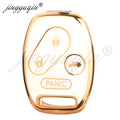 jingyuqin TPU Car Key Remote Fob Case Cover Keychain for Honda FIT CRV CRZ CIVIC Insight Ridgeline HRV Jazz ACCORD Pilot City CM World