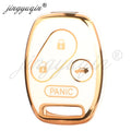 jingyuqin TPU Car Key Remote Fob Case Cover Keychain for Honda FIT CRV CRZ CIVIC Insight Ridgeline HRV Jazz ACCORD Pilot City