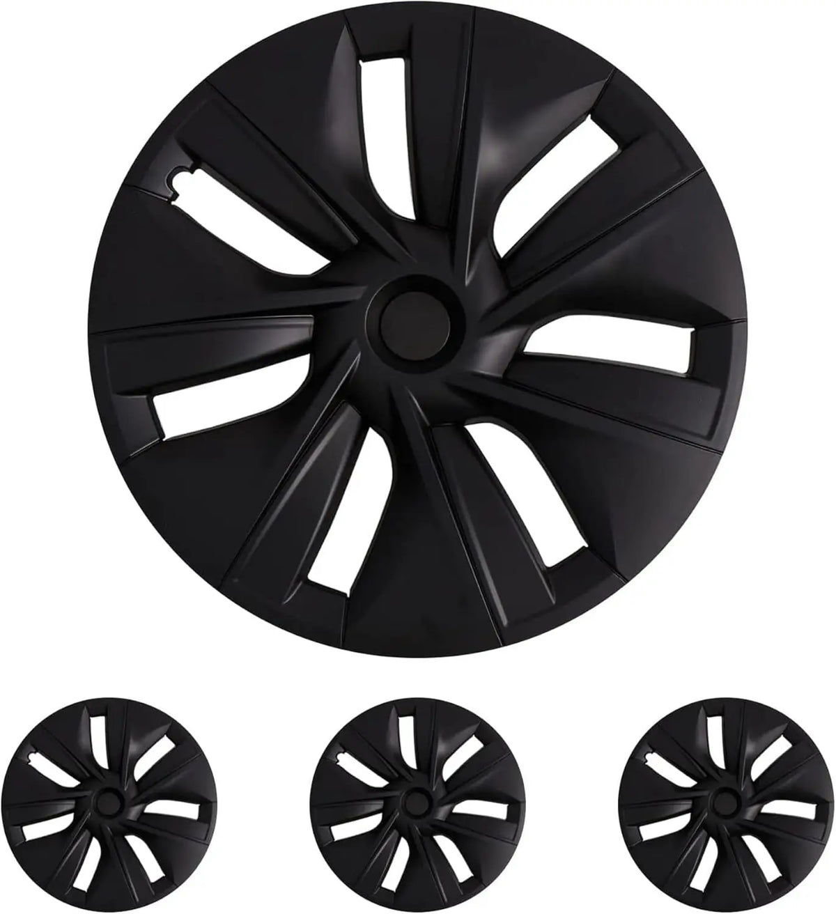 4PCS Full Surround Wheel Hubcaps For Tesla Model Y 2020-2024 Designed for 19"Gemini Wheels Rim Covers NOT Fit 20" Wheels & 2025