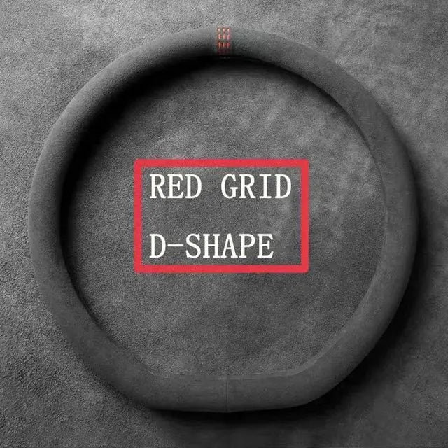 Suede Cover for All Seasons Car Steering Wheel Cover Ultra-thin Non-slip D-shaped Round Breathable Auto Steering Wheel Protector CM World