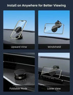 360° Foldable Magnetic Phone Mount! 2025 New Vacuum Suction Cup, Ultra-Strong Adsorption Alloy Bracket for Cars & Desktops CM World