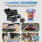 XUOIB 4CH GPS Dash Cam I9pro-wb Front 4K/2K+3*1080P for Car 360 DVR Camera 24H Parking Mode WiFi Video Recorder IR Night Vision Car Mobile World