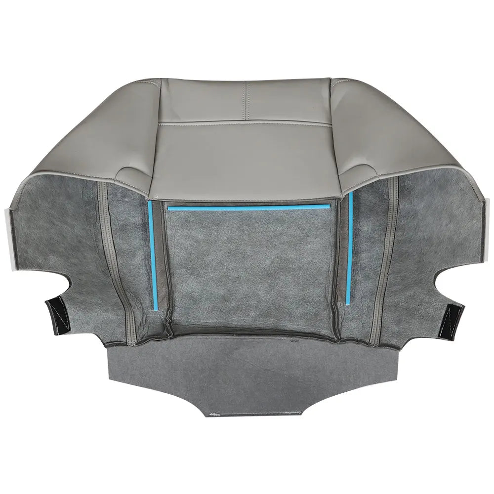 Leather Seat Driver Bottom Cover Bucket Seat Replacement for Silverado 2007-2014 Grey