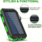 Top-Rated 10000mAh Solar Power Bank Waterproof Fast Charge External Battery Pack Car Mobile World