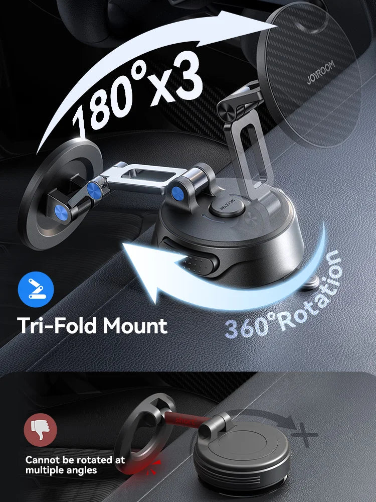 Joyroom Magnetic Suction Cup Phone Mount Universal Vacuum Magnetic Universal Car Phone Holder Mount For Dashboard Windshield