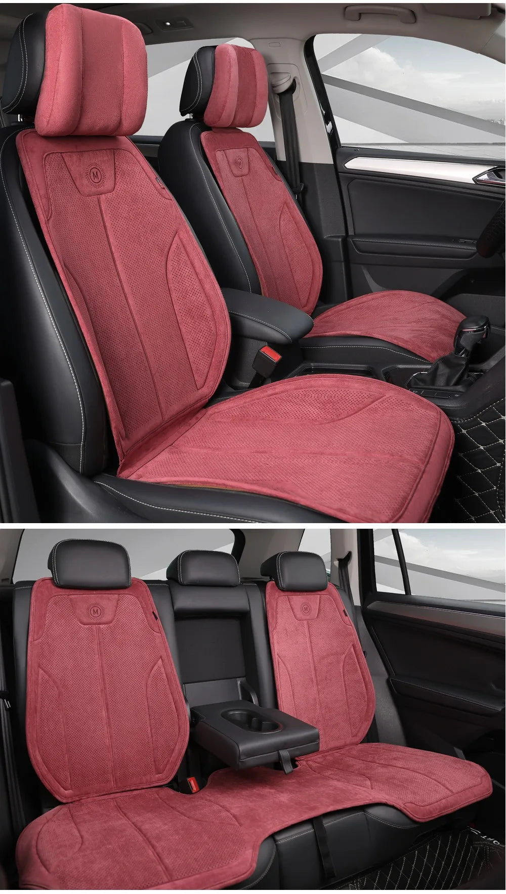 Luxury Suede Universal Car Seat Cover Seat Covers for Cars Full Set Latex Cotton Car Cushion Auto Accessories Car Seat Protector CM World