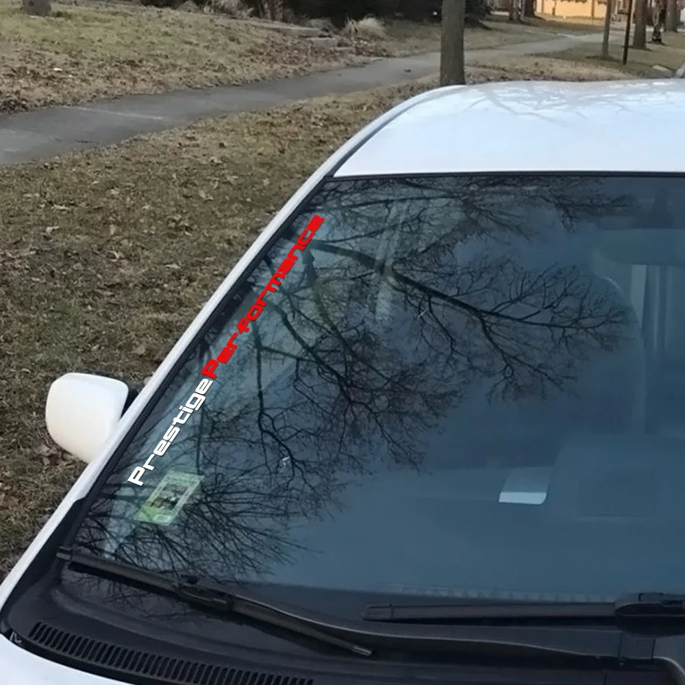 Car Front Windshield Sticker Prestige Performance Styling Vinyl Film PVC Decal Body Decoration Auto Tuning Decals Accessories Car Mobile World